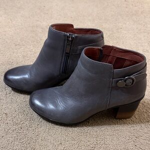 Dansko Charcoal Ankle Booties